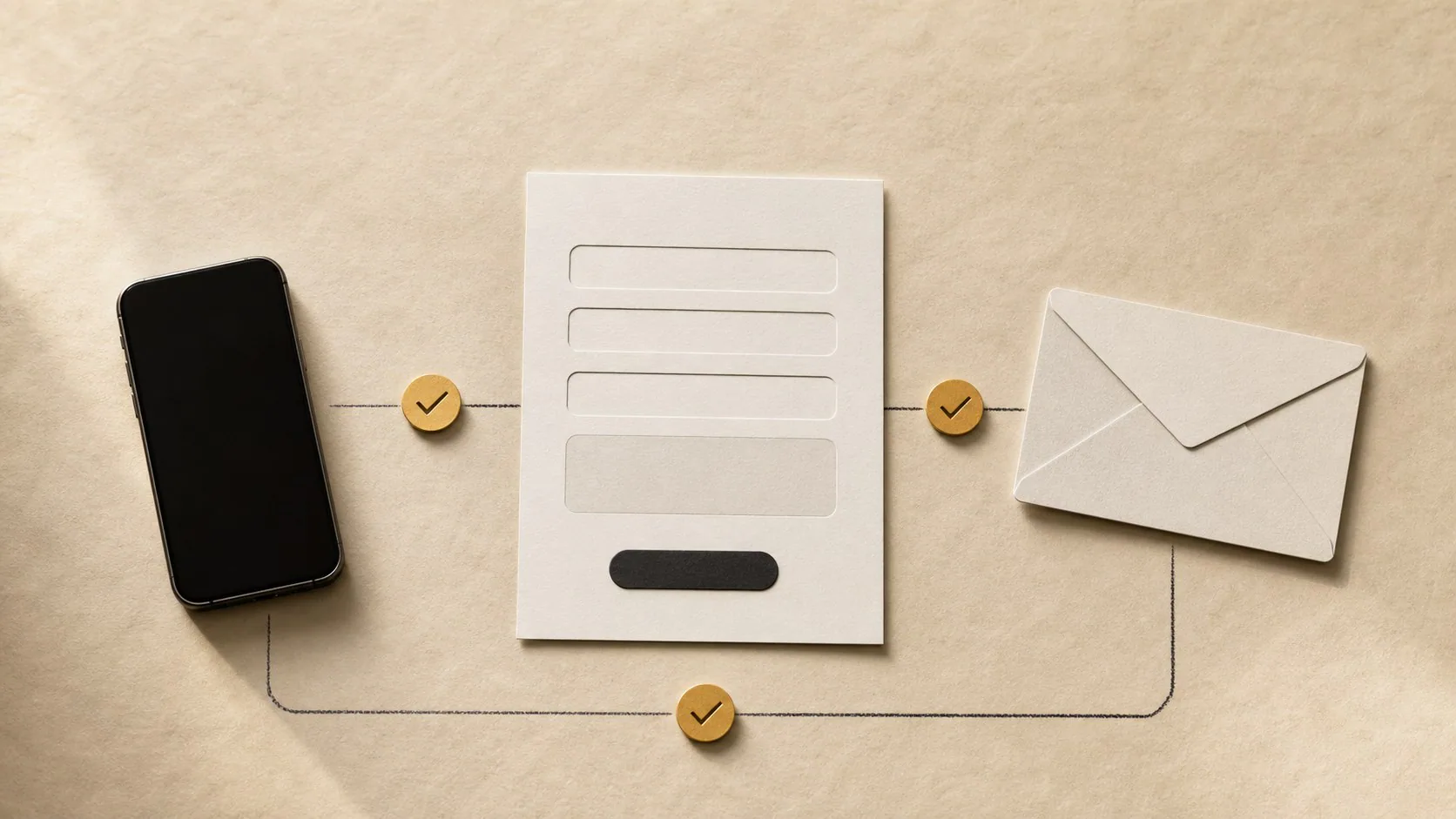 Website contact form delivery path connecting a browser, mail server, spam filter and business inbox
