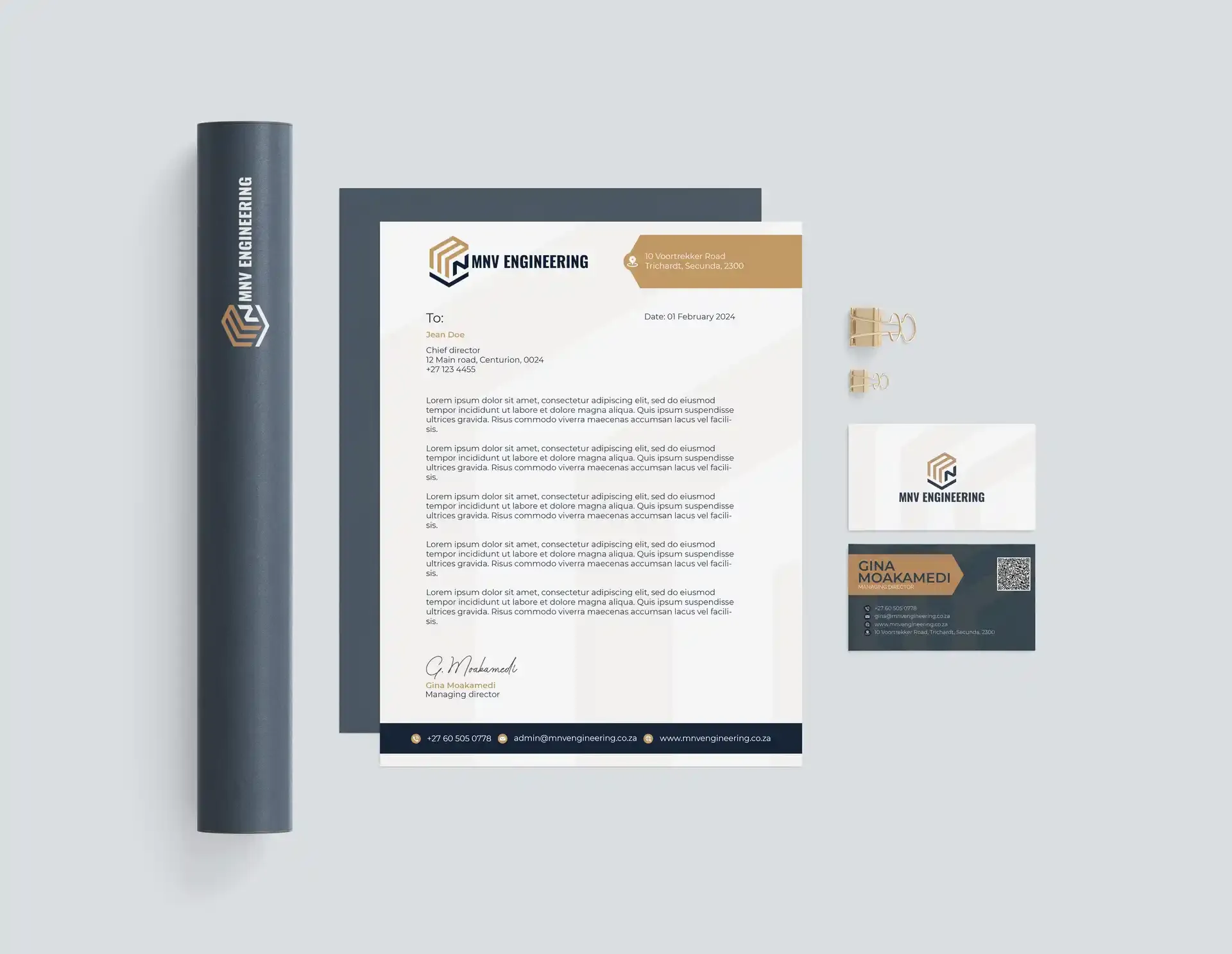 MNV Company complete brand identity package