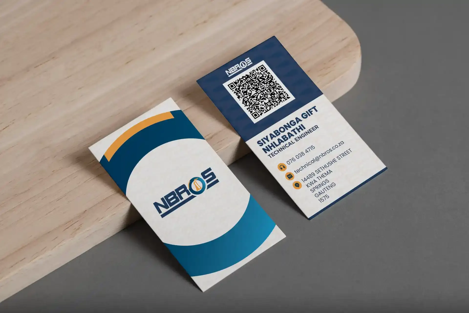Nbros bold business card design